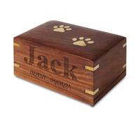 Customized Handcrafted Rosewood Pet Urn for Dog & Cat Ashes, Personalized Wooden Cremation Urn for Pet or Human Ashes, Memorial Keepsake Funeral Urn Box for Pet Ashes, Sympathy Gifts for Pet Lovers