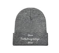 Customized Hat Slouch Darkgray Beanie Your Text&Image&Logo Here Warm Beanie Cap