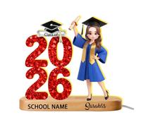 Customized Heartwarming Graduation Theme Present Personalized Name Unique Lamp Gift To Graduate From Family Dad Mom Friends Custom Cartoon Figure Unique Table Night Light For Son And Daughter