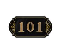 Customized House Numbers Plaques Sign Acrylic Plaque Personalized Home Address Modern Horizontal Door Number Stick on Room Numbers Plate for Outside Mailbox Office Hotel Classroom (Style 5)