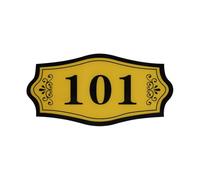 Customized House Numbers Plaques Sign Acrylic Plaque Personalized Home Address Modern Horizontal Door Number Stick on Room Numbers Plate for Outside Mailbox Office Hotel Classroom (Style 4)