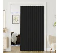 Customized Invisible Folding Magnetic Door Screen - Black W240xH180cm Ideal for Bedroom & Living Room Doorways Room Partitions Easy Installation & ct Protection