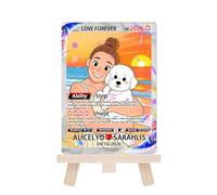 Customized Love Forever Pet Cartoon Photo Greeting Cards For Your Cats Dogs Personalized Cartoon Style Game Cards To Best Cat And Dog Host Custom Paper Card Gifts With Photo To Pet Lover