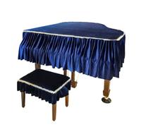 Customized Luxury Velvet Grand Piano Keyboard Dust Cover, Thicken Velvet Full Grand Piano Dustproof Protective Decorative Cover, Must Have Piano Accessories,A240,Single stool
