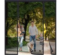 Customized Magnetic Fly Screens for Doors, Anti Mosquito Mesh Curtain, Double Door Screen Curtain for Sliding Door with Powerful Magnets and Full Frame Magic Tape, Keep Fly Bug Out