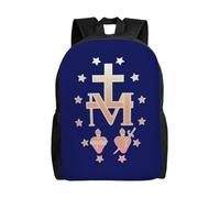 Customized Miraculous Medal Backpack for Men Women Waterproof College School Medal of Our Lady of Grace Bag Print Bookbags