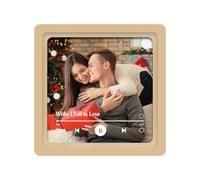 Customized Music Fridge Magnets - Personalized Musical Fridge Magnets, Supports Photos, Custom Song & Color, Perfect Gifts for Christmas or Anniversary (Yellow)