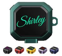 Customized Name Case for Samsung Galaxy Buds 4/4 Pro with Carabiner & Secure Lock,Personalized Signature Mecha Armor Cover,Custom Military Grade Shockproof Protective Cover,Design Your Own Buds Case