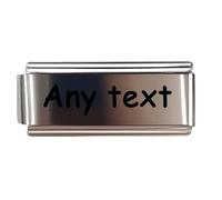 Customized Name Charm for Italian Charm Bracelet,Fits 9mm Width Italian style Bracelets,Personalised Gift for Family,Friends,Pets,Love,Birthday,Wedding (Silver 2MM Length)