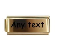 Customized Name Charm for Italian Charm Bracelet,Fits 9mm Width Italian style Bracelets,Personalised Gift for Family,Friends,Pets,Love,Birthday,Wedding (Gold-2MM Length)