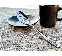 Customized Nutella Spoon - Personalised Stainless Steel Coffee Tea Spoons for Gifts - Custom Engraved Desert Spoon with Name - Engraving Personalised Gift for Anniversary, Birthday, Christmas, Silver