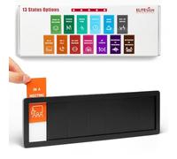 Customized Office Door Sign with Slider 7 Zones, 13 Interchangeable Status Options, Do Not Disturb, In a Meeting, Out of Office, DIY Privacy Indicator for Public Area, Black 11.2x3.15