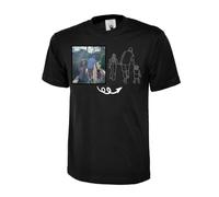 Customized Outline Sketch Photo Embroidery T-Shirt, Birthday Wedding and Anniversary Embroidered Custom Gift Short Sleeve Tee Tops (UK, Alpha, S, XXL, Regular, Regular, LR, Black)