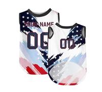 Customized Pet Soccer Jersey With Number Name Printed Soccer National Team Vest for Small Medium Large Dogs #64