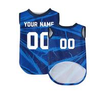 Customized Pet Soccer Jersey With Number Name Printed Soccer National Team Vest for Small Medium Large Dogs #33