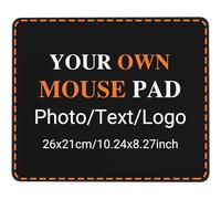 Customized Photo Mouse Pad, Personalized Stitched Edges Desk Mat with Your Image & Text, Creative Logo Gifts 26x21cm