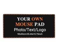 Customized Photo Mouse Pad, Personalized Stitched Edges Large Desk Mat with Your Image & Text, Creative Logo Gifts 90x40cm