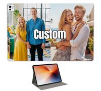 Customized Picture Case for iPad Pro 11 Inch (M5) 2025 / (M4) 2024, Design Your Own Collage Multi Photo Cover for Apple A2836 A2837 A3006 A3357 A3358 A3359, Leather Folio Flip Stand Cover, Gift Idea