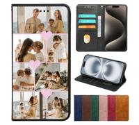 Customized Picture Wallet Case for Google Pixel 10 Pro XL 9a 9 8 8A 7A 7 6 6A 5A 5G 5 4A 4, Custom Design Photo PU Leather Flip Folio Phone Cover with Card Holder Kickstand, Gift for Women Girl