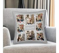 Customized Pillow Cover with Text & Photos - Personalized Gift for Couples, Family, Friends - Ideal for Birthday, Christmas, Anniversary Celebrations