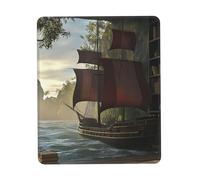 Customized Pirate ship in library Mouse Pad - Unique Design for Gaming & Office, Full-Color Print, Non-Slip Rubber Base, Perfect for Laptop & Computer Desks