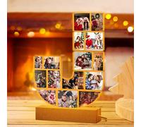 Customized Plaque Acrylic Plaque with Picture - Personalized Picture FrameCouple Picture Frame Customized Photo Frame with Night Light for Him, Her, Boyfriend, Girlfriend, Wife - Name Picture Frame