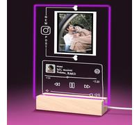 Customized Plaque for Spotify, Personalized Acrylic Song Plaque Gifts, Custom Music Photo Plaque Frame, Unique Song Plaques Personalized Gifts for Boyfriend Girlfriend Couple on Anniversary Christmas