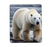 Customized Polar Bear Walk Mouse Pad - Unique Design for Gaming & Office, Full-Color Print, Non-Slip Rubber Base, Perfect for Laptop & Computer Desks