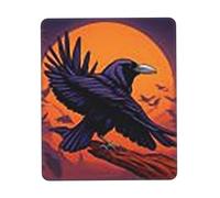 Customized Raven Moon Flight Mouse Pad - Unique Design for Gaming & Office, Full-Color Print, Non-Slip Rubber Base, Perfect for Laptop & Computer Desks