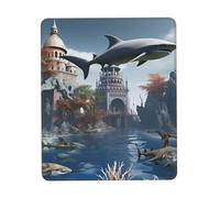 Customized Sharks, outside of the 'magic school' Mouse Pad - Unique Design for Gaming & Office, Full-Color Print, Non-Slip Rubber Base, Perfect for Laptop & Computer Desks