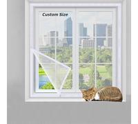 Customized Sizes Cat Pets Protection Window Guard, Self-Adhesive Pet Anti-escape Safety Window Mesh Netting, Cat Safety Screen Mesh, Fly Mosquito Screen