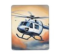 Customized Sky Helicopter Glow Mouse Pad - Unique Design for Gaming & Office, Full-Color Print, Non-Slip Rubber Base, Perfect for Laptop & Computer Desks