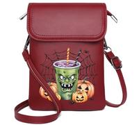 Customized Small Bags Women ID Credit Card Case Cemetery Witch Skeleton Bat Haunted Halloween Pumpkin Ghost Perfect for Outfits Elegant Gift for Mother's Day