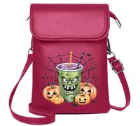Customized Small Bags Women ID Credit Card Case Cemetery Witch Skeleton Bat Haunted Halloween Pumpkin Ghost Perfect for Outfits Elegant Gift for Mother's Day