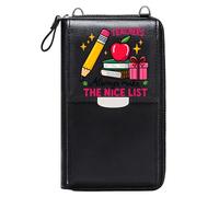 Customized Small Bags Women's Clutch Purse TEACHERS SCHOOL SUPPLIES NICE LIST Adjustable Strap for Everyday Use or Gift Idea