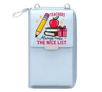 Customized Small Bags Women's Clutch Purse TEACHERS SCHOOL SUPPLIES NICE LIST Adjustable Strap for Everyday Use or Gift Idea