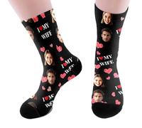 Customized Socks Personalized Sock with Photo Customizable Unisex Funny Crew Sock Custom Couples Gifts Gift for Birthday, Valentine's Day, Anniversaries Weddings