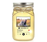Customized Spotify Code Jar Light with Photo - Unique Personalized Gift for Mom Grandma - Family Music Memory Light for Mother's Day or Birthday
