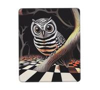 Customized The glowing white owl Mouse Pad - Unique Design for Gaming & Office, Full-Color Print, Non-Slip Rubber Base, Perfect for Laptop & Computer Desks