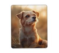 Customized The little dog standing on the grass under the sunset Mouse Pad - Unique Design for Gaming & Office, Full-Color Print, Non-Slip Rubber Base, Perfect for Laptop & Computer Desks