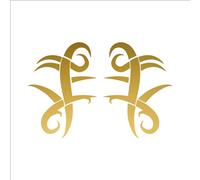 Customized Tribal War Decal Sticker for Guitars & Basses 6 Colour Options. (Gold)