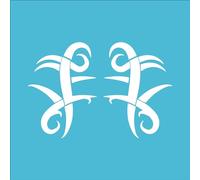 Customized Tribal War Decal Sticker for Guitars & Basses 6 Colour Options. (White)