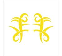 Customized Tribal War Decal Sticker for Guitars & Basses 6 Colour Options. (Yellow)