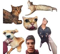 Customized Ugly Pet Pillows, DIY Abstract Personalized Custom Pet Pillow, Funny Cute Custom Cat Dog Pillow-No White Edges, Custom Stuffed Animals of Your Pet, Funny Gifts for Friends