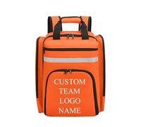 Customized Waterproof Emergency Backpack with Printed Logo Reflective Emergency Bag Rucksack AED Backpack for Home, Work, Office and School Orange 1,15 inches