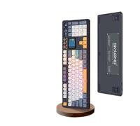 Customized Wireless Tri-Mode Mechanical Gaming Keyboard With Hot Swap Knob And Screen Calculator For Gamer PC(GREY)