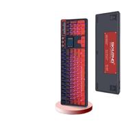 Customized Wireless Tri-Mode Mechanical Gaming Keyboard With Hot Swap Knob And Screen Calculator For Gamer PC(RED)