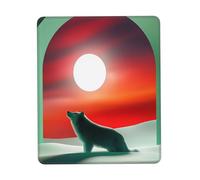 Customized Wolf under the Moonlight Mouse Pad - Unique Design for Gaming & Office, Full-Color Print, Non-Slip Rubber Base, Perfect for Laptop & Computer Desks