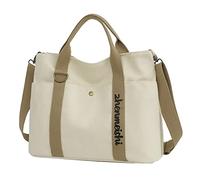 Customized Women Corduroy Shoulder Bag Large Capacity Casual Solid Shopper Tote for Daily Use and Travel (White, One Size)