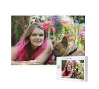 Customized Wooden Jigsaw Puzzles from Photos, Personalized Photo Puzzle 300 500 1000 Pieces for Adults, Custom Picture Puzzle for Family Game Night, Graduation, Mothers Day (Horizontal, 300 Piece)